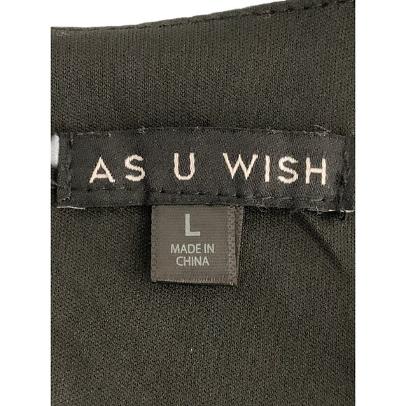 As U Wish Womens Summer Sleeveless Black Romper Jumper Spaghetti Straps Large - Picture 8 of 10